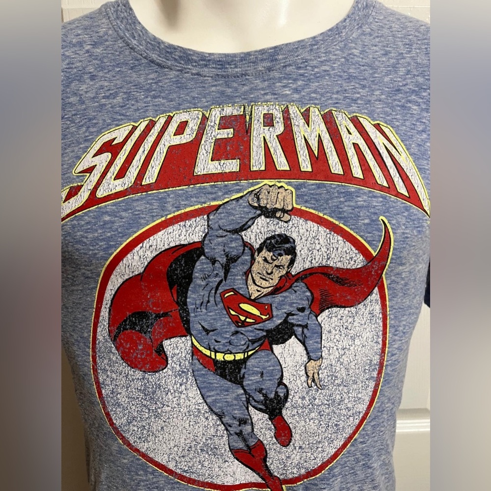 (14) Superman Graphic T-Shirt in Blue and Red - Picture 2 of 13